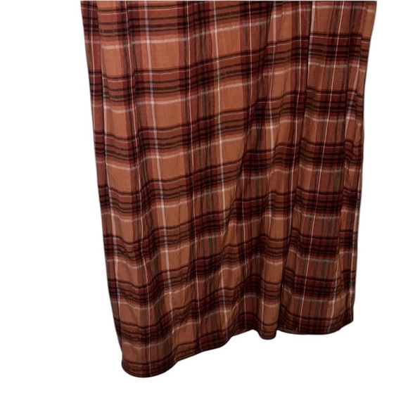 ASOS Plaid Midi Dress – Orange & Brown, Size 10 - Picture 10 of 11